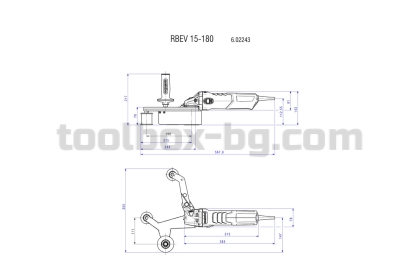 Лентов Шлайф за Тръби  METABO 1550W 40x760mm METABO RBE 15-180 Set