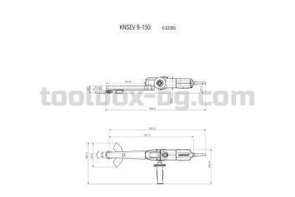 Удължен Ъглошлайф METABO 150 mm 950W METABO KNSE 9-150 SET