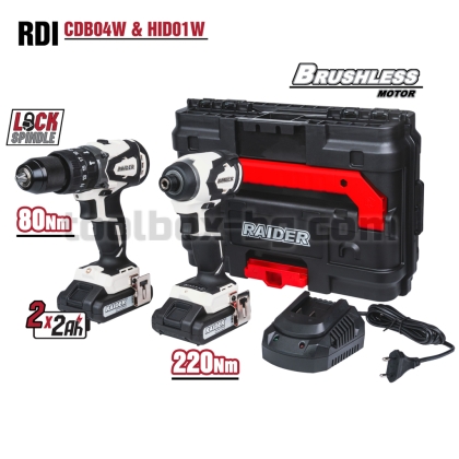 Винтоверт и Бормашина Безчеткови RDI-CDB04W&HID01W 2x2AhCase