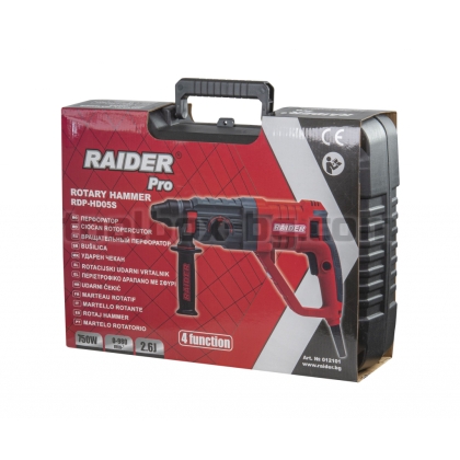 Перфоратор Raider Pro 750W 2.3kg 26mm 4 функции рег. обороти RDP-HD05S