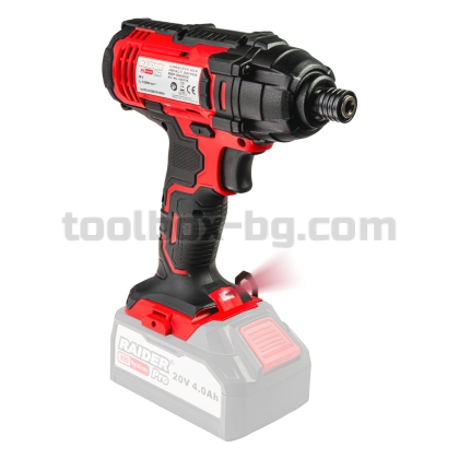 R20 Винтоверт Raider Pro Ударен акум. Li-ion 1/4" 180Nm Solo RDP-SHID20 Без Батерия и Зарядно