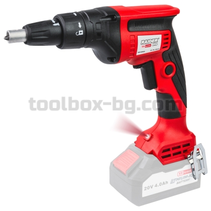 R20 Винтоверт за Гипсокартон Безчетков Raider Pro 1/4" Solo RDP-BDS20 Без Батерия и Зарядно