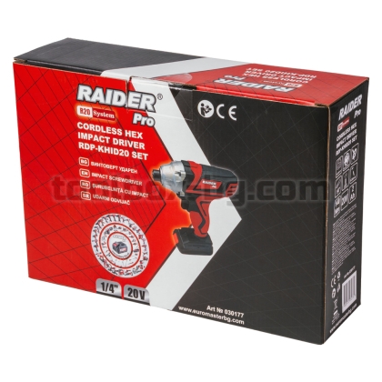 Удърен Винтоверт R20 Raider Pro Hex 1/4" 140Nm 2Ah RDP-KHID20
