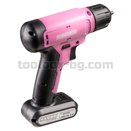 Акумулаторна Бормашина  Raider Power Tools. 8V 1.3Ah 20Nm 21 аксесоари куфар RD-CDL37