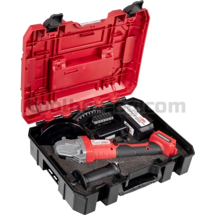 Акумулаторен Ъглошлаиф R20 Raider Pro .безчетков Ø125mm 4Ah в куф. RDP-PBAG20Set