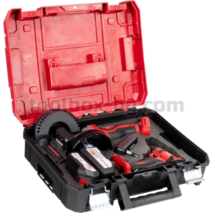 Акумулаторен Комплект R20 Бормашина & Ъглошлайф Raider Pro  2Ah 4Ah в куфар RDP-PBCDI20&SPAG20