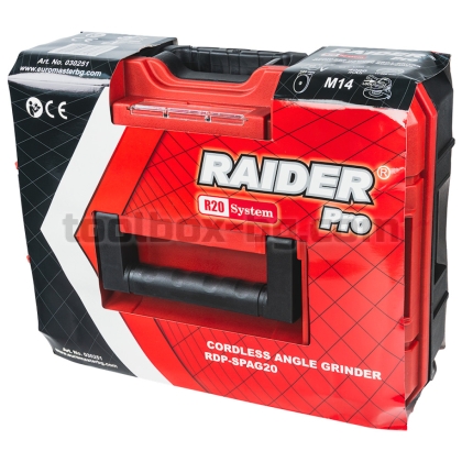 Акумулаторен Ъглошлайф R20 Raider Pro Ø125mm 4Ah Case 2 диска RDP-SPAG20 Set