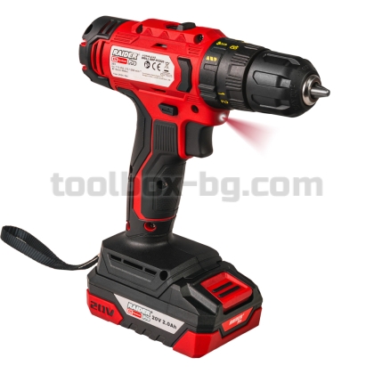 R20 Бормашина & Безч.Гайковерт Raider Pro 320Nm2x2AhCaseRDP-PCD20&PBIW20