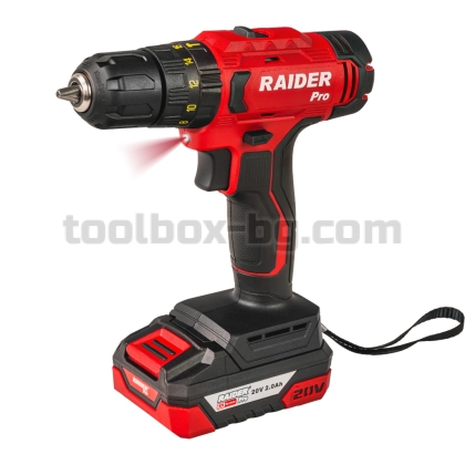 R20 Бормашина & Безч.Гайковерт Raider Pro 320Nm2x2AhCaseRDP-PCD20&PBIW20