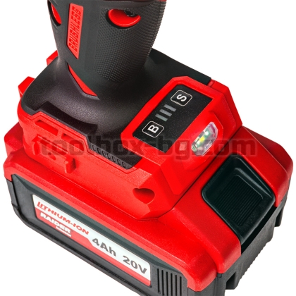 Акумулаторен Гайковерт Безчетков Raider Industrial. 20V 3-ск.4Ah 1700Nm 3/4" LED куфар RDI-IBW06