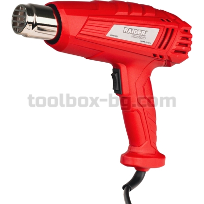 Пистолет за Горещ Въздух Raider Power Tools 2000W 2степ. 4 дюзи RD-HG25