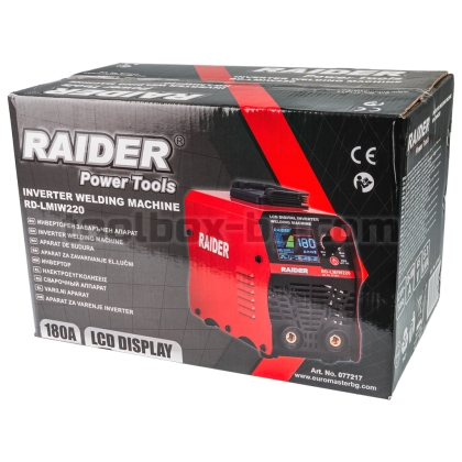 Инверторен Електрожен Raider Power Tools 180A LCD RD-LMIW220