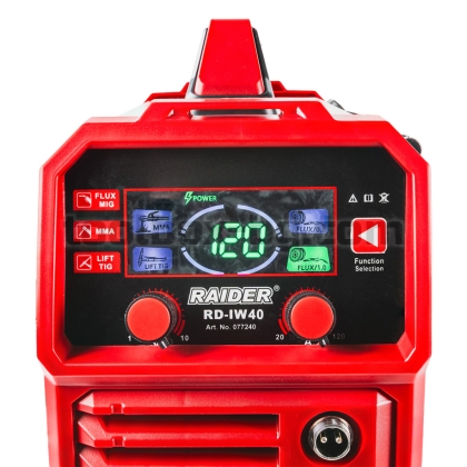Инверторен Електрожен Raider Power Tools 2в1 MIG/MAG gasless & MMA 120A RD-IW40