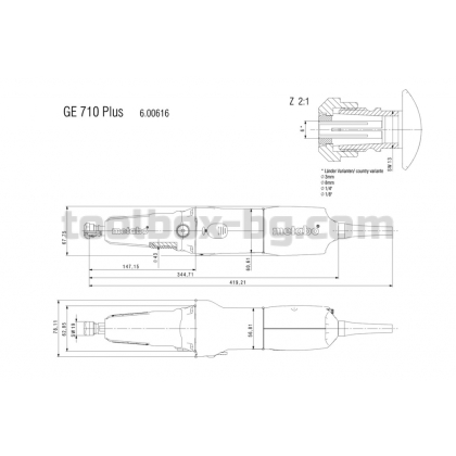Прав Шлайф удължен 710W рег. обороти METABO GE 710 PLUS