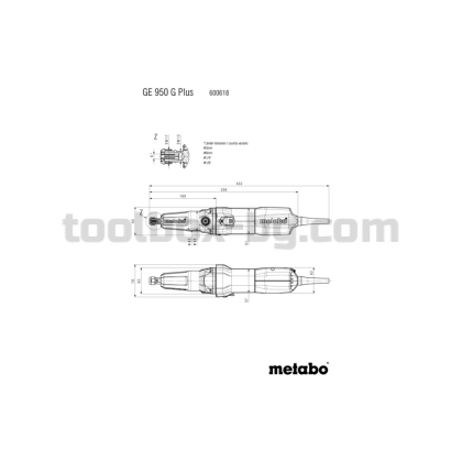 Прав Удължен Шлайф 950W рег. обороти METABO GE 950 PLUS