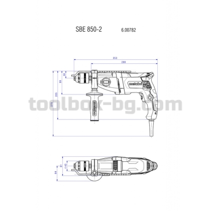 Удърна Бормашина 850W METABO SBE 850-2 ZKBF