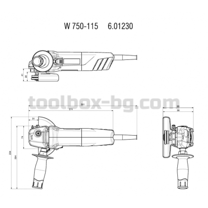 Малък Ъглошлайф 115mm 750W METABO W 750-115