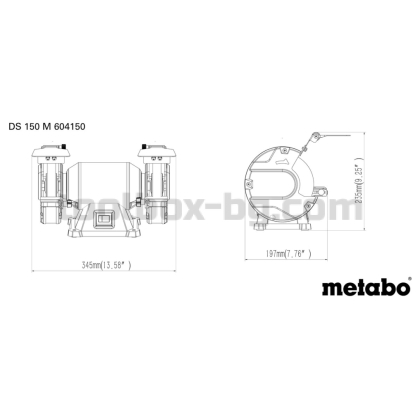 Шмиргел 370W 150mm METABO DS 150 M
