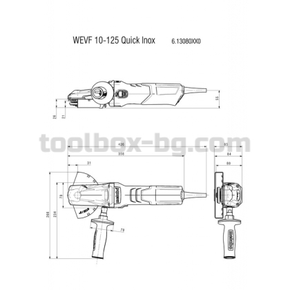 Ъглошлайф 125mm 1000W METABO WEVF 10-125 QUICK INOX