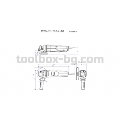 Ъглошлайф 125mm 1900W METABO WEPBA 19-125 Quick DS