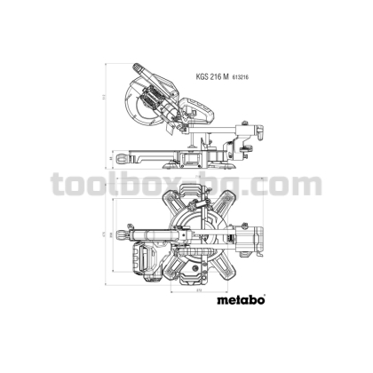 Циркуляр с Изтегляне ø216mm METABO KGS 216 M PCL