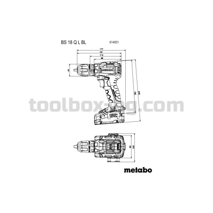 Акумулаторен Винтоверт 18V 60Nm METABO BS 18 L 2X2.0Ah
