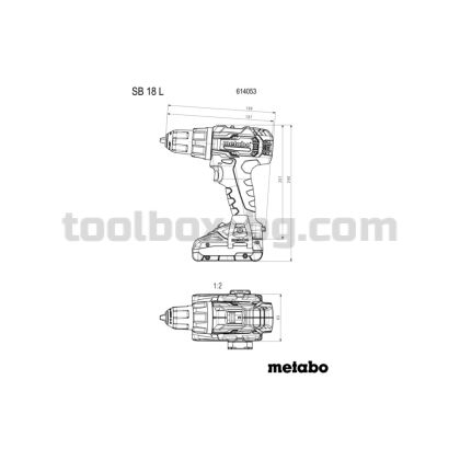 Акумулаторна Удърна Бормашина 18V 60Nm METABO SB 18 2X2.0Ah