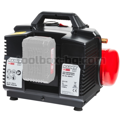 R20 Компресор Raider Pro R20 4L 32L/min 8bar аксесо. Solo RDP-J4AC20 Без Батерия и Зарядно