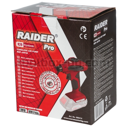 Мини Компресор Raider Pro R20 670L/min Solo RDP-JAP20 Без Батерия и Зарядно