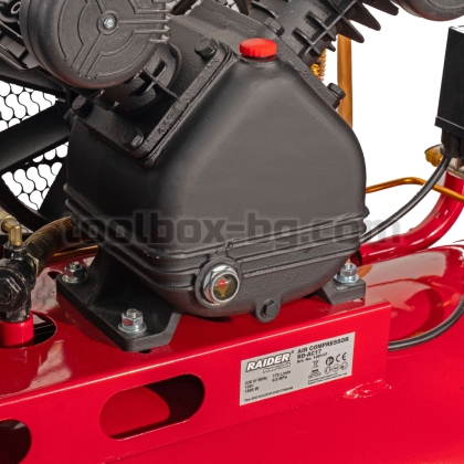 Компресор Raider Power Tools 100L 1.5kW 170L/min 2цил. ремък RD-AC17