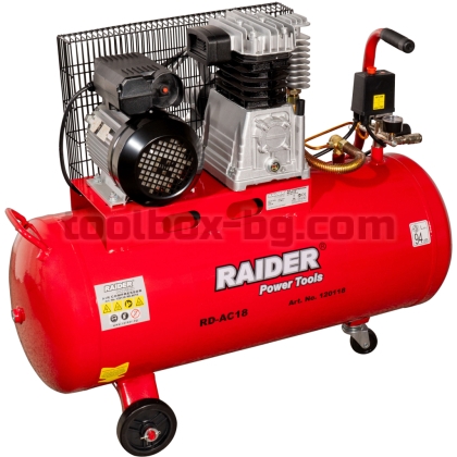 Компресор Raider Power Tools 100L 2.2kW 320L/min ремък RD-AC18
