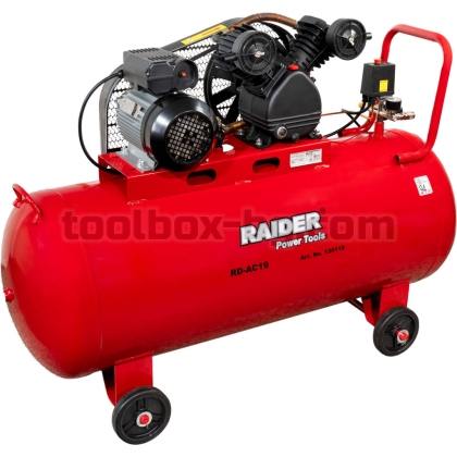 Компресор Raider Power Tools 200L 2.2kW 250L/min 2цил. ремък RD-AC19