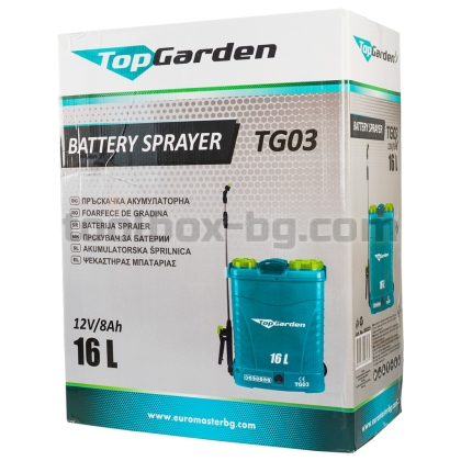 Акумулаторна Пръскачка 12V/8AH 16л TG03 