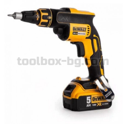 Акумулаторен Винтоверт за Гипскартон с Пълнител за Винтове на Ленти Dewalt DCF620P2K 18 V, 2 Батерии х 5 Ач, Куфар и Аксесоари