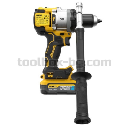 Акумулаторен Ударен Винтоверт Dewalt DCD1007H2T, 18 V, 169 Nm, с 2 Батерии POWERSTACK 5 Ah, Зарядно Устройство и Куфар