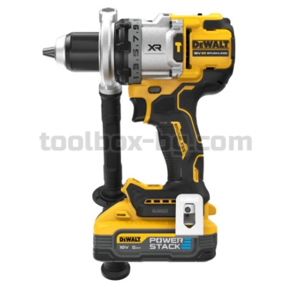 Акумулаторен Ударен Винтоверт Dewalt DCD1007H2T, 18 V, 169 Nm, с 2 Батерии POWERSTACK 5 Ah, Зарядно Устройство и Куфар