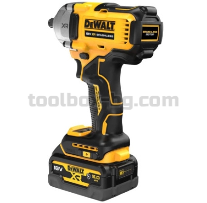 Акумулаторен Гайковерт Dewalt DCF891P2G, 1/2", 18 V, 1084 Nm, с 2 x 5 Ah Батерии и Зарядно У-во