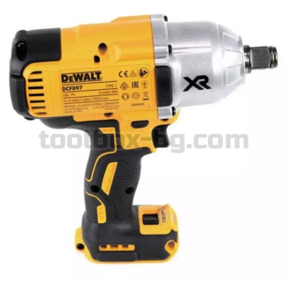 Акумулаторен Гайковерт Dewalt DCF897NT, 18 V, Квадрат 3/4", 950 Nm, Без Батерия и Зарядно,