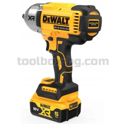 Акумулаторен Гайковерт Dewalt DCF900P2T 18 V, 2 Батерии х 5 Ач, Зарядно Устройство, Куфар