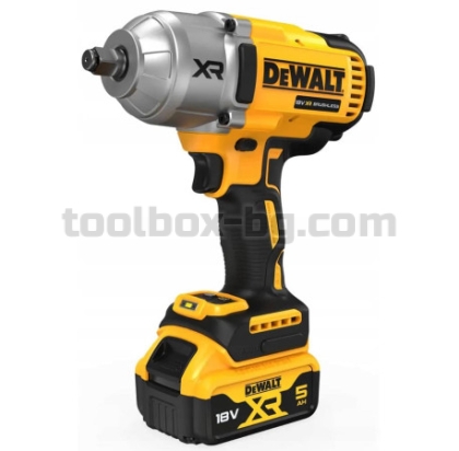 Акумулаторен Гайковерт Dewalt DCF900P2T 18 V, 2 Батерии х 5 Ач, Зарядно Устройство, Куфар