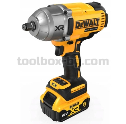 Акумулаторен Гайковерт Dewalt DCF900P2T 18 V, 2 Батерии х 5 Ач, Зарядно Устройство, Куфар