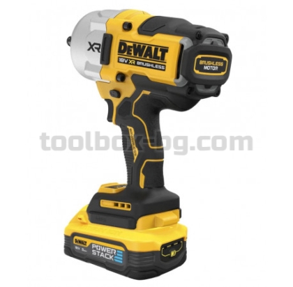 Акумулаторен Гайковерт Dewalt DCF961H2T, 18 V, 2372 Nm, 1/2" с 2 Батерии POWERSTACK, Зарядно и Куфар