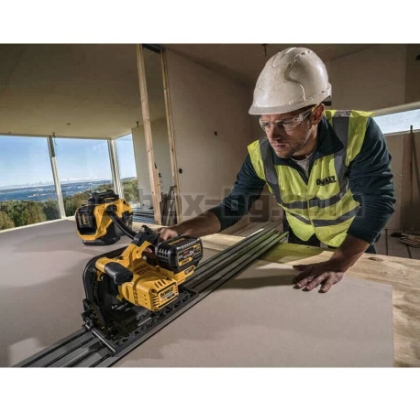 Акумулаторен Ръчен Циркуляр Dewalt DCS520T2R, 165 мм, 54V XR FLEXVOLT с Батерии и Зарядно Устройство + Линеал и Куфар