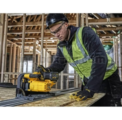 Акумулаторен Ръчен Циркуляр Dewalt DCS520T2R, 165 мм, 54V XR FLEXVOLT с Батерии и Зарядно Устройство + Линеал и Куфар