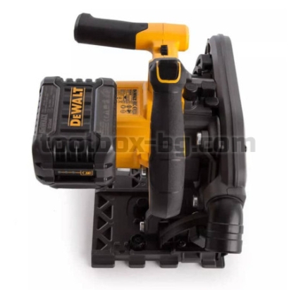 Акумулаторен Ръчен Циркуляр Dewalt DCS520T2R, 165 мм, 54V XR FLEXVOLT с Батерии и Зарядно Устройство + Линеал и Куфар