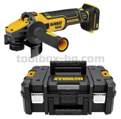 Акумулаторен Ъглошлайф Dewalt DCG409NT 18 V, с Куфар + 1 Батерия 5 Ач DCB184 + Зарядно Устройство DCB115
