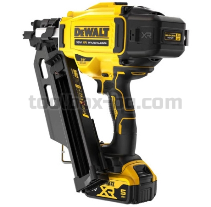Акумулаторен Пистолет за Пирони Dewalt DCN930P2, 18 V, 50-90 мм, 33°, с 2 x Батерии 5.0 Ah, Зарядно Устройство и Куфар