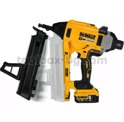 Акумулаторен Пистолет за Коване на Пирони в Бетон  Dewalt DCN890P2 18 V, 2 Батерии по 5 Ач 13-57 мм + КУФАР + Зарядно У_во.