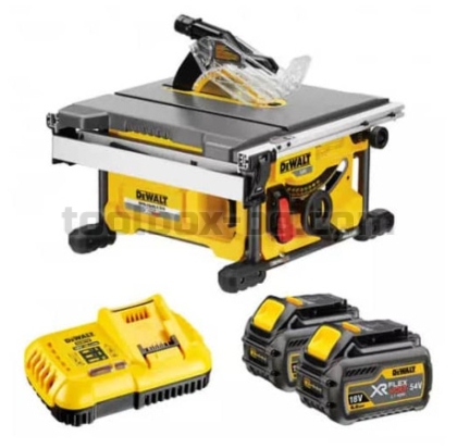 Акумулаторен Настолен Циркуляр Dewalt DCS7485T2, 210 мм, 54V, 2 Батерии и Зарядно + Подарък 1 батерия DCB546