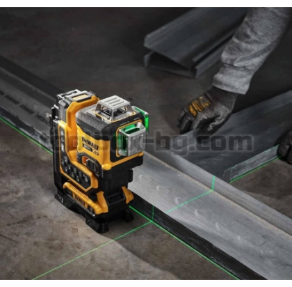 Лазерен Нивелир Dewalt DCLE34035D1, 18 V, XR®, 3 x 360°, Зелен, с Дистанционно и Аксесоари + Куфар